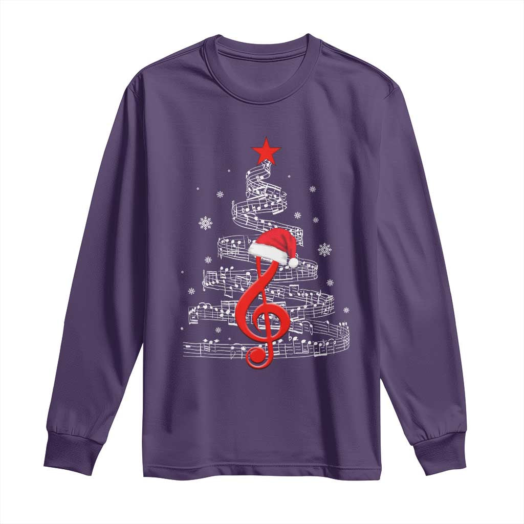 Christmas Tree Music Long Sleeve Shirt Musician Music Lover Gift TS10 Purple Print Your Wear