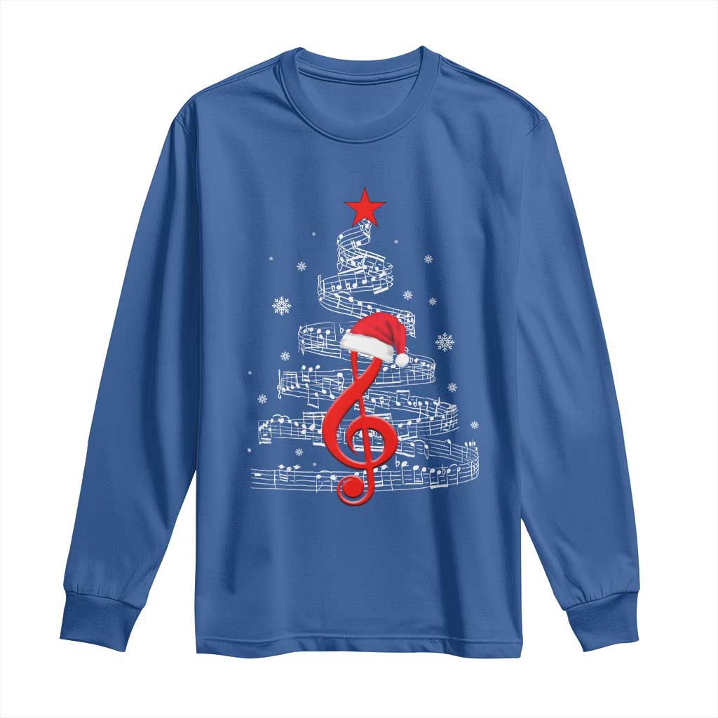 Christmas Tree Music Long Sleeve Shirt Musician Music Lover Gift TS10 Royal Blue Print Your Wear