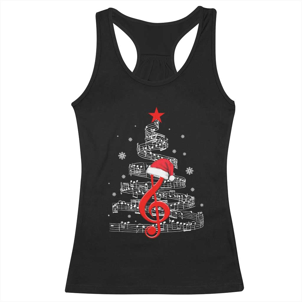 Christmas Tree Music Racerback Tank Top Musician Music Lover Gift TS10 Black Print Your Wear