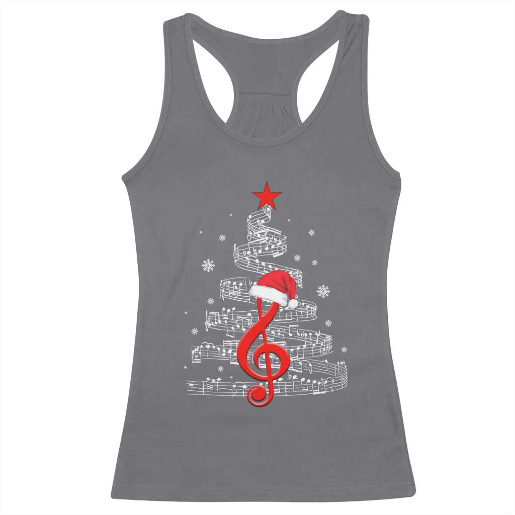 Christmas Tree Music Racerback Tank Top Musician Music Lover Gift TS10 Charcoal Print Your Wear