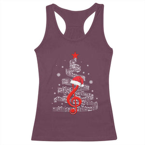 Christmas Tree Music Racerback Tank Top Musician Music Lover Gift TS10 Maroon Print Your Wear