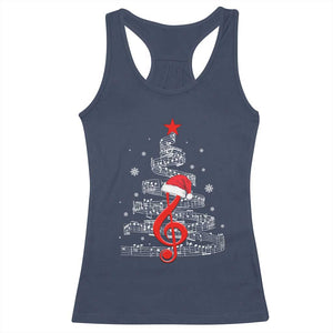 Christmas Tree Music Racerback Tank Top Musician Music Lover Gift TS10 Navy Print Your Wear