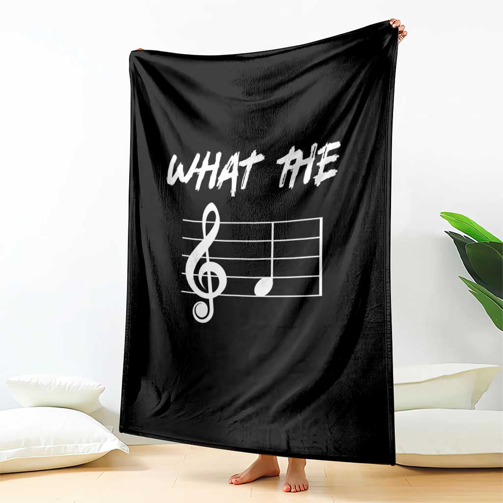 Funny What The F Musical Note Throw Blanket Funny Musician Gift TS10 Print Your Wear