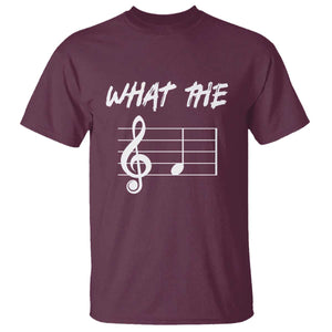 Funny What The F Musical Note T Shirt Funny Musician Gift TS10 Maroon Print Your Wear