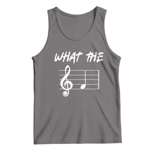 Funny What The F Musical Note Tank Top Funny Musician Gift TS10 Deep Heather Print Your Wear