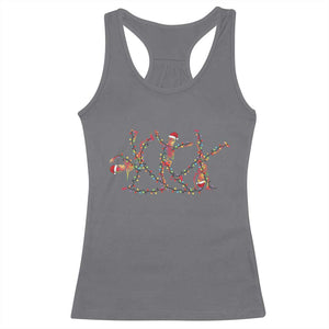 Subtle FDT Christmas Skeleton Racerback Tank Top Hidden Message Funny Political Satire Dancing Skeletons TS10 Charcoal Print Your Wear
