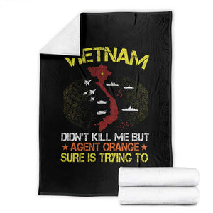 Agent Orange Dioxin Throw Blanket Vietnam Veteran Vet Gifts TS10 Black Print Your Wear