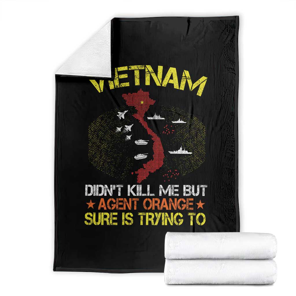 Agent Orange Dioxin Throw Blanket Vietnam Veteran Vet Gifts TS10 Black Print Your Wear