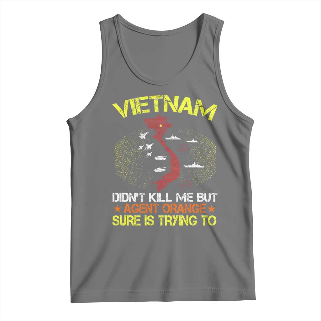 Agent Orange Dioxin Tank Top Vietnam Veteran Vet Gifts TS10 Black Heather Print Your Wear