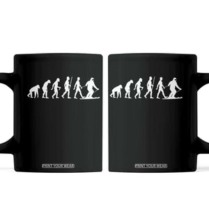 Ski Evolution Coffee Mug Funny Skiing Lover Skiers TS10 Black Print Your Wear