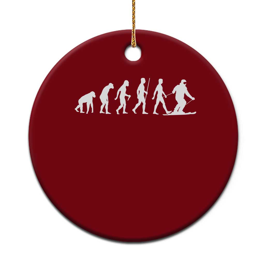 Ski Evolution Ceramic Ornament Funny Skiing Lover Skiers TS10 1pc Red Print Your Wear