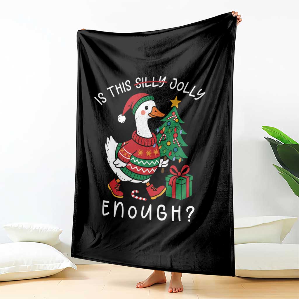 Funny Goose Christmas Throw Blanket Is This Jolly Enough Cute Xmas Duck TS10 Print Your Wear