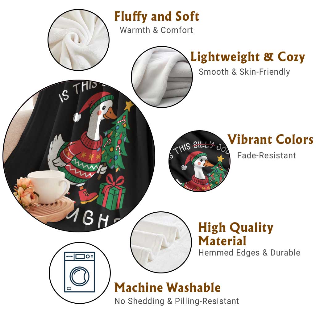 Funny Goose Christmas Throw Blanket Is This Jolly Enough Cute Xmas Duck TS10 Print Your Wear