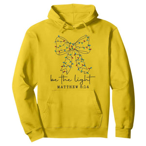 Be The Light Christmas Coquette Bow Hoodie Christian Religious Bible Verse TS10 Daisy Print Your Wear