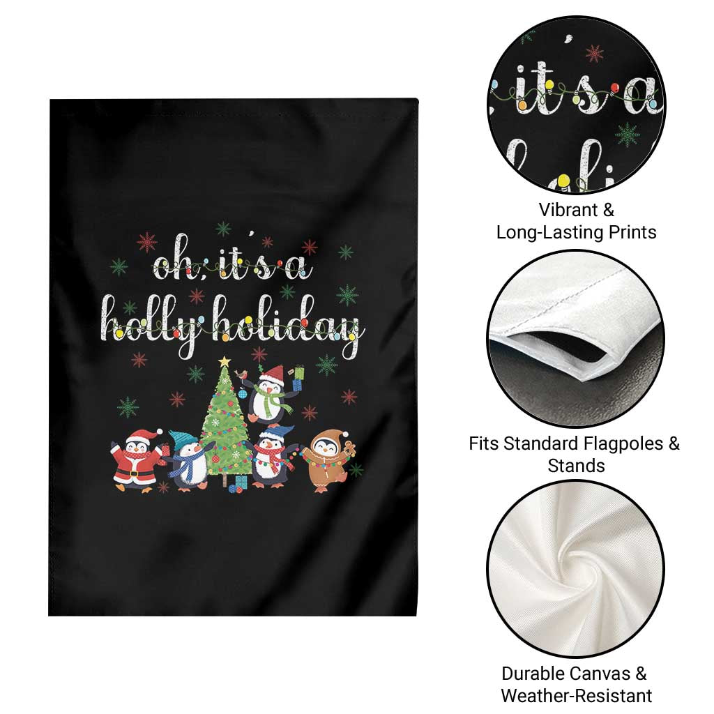 Penguins Christmas Garden Flag Oh Its A Jolly Holiday Xmas Light TS10 Print Your Wear