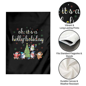 Penguins Christmas Garden Flag Oh Its A Jolly Holiday Xmas Light TS10 Print Your Wear