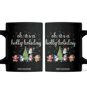 Penguins Christmas Coffee Mug Oh Its A Jolly Holiday Xmas Light TS10 Black Print Your Wear