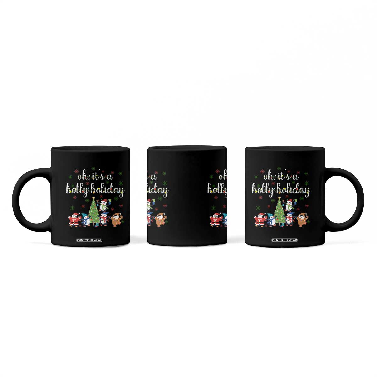 Penguins Christmas Coffee Mug Oh Its A Jolly Holiday Xmas Light TS10 Print Your Wear