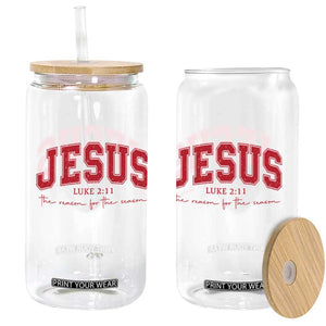 Jesus is the Reason Christmas Glass Can Christian Varsity TS10 Print Your Wear