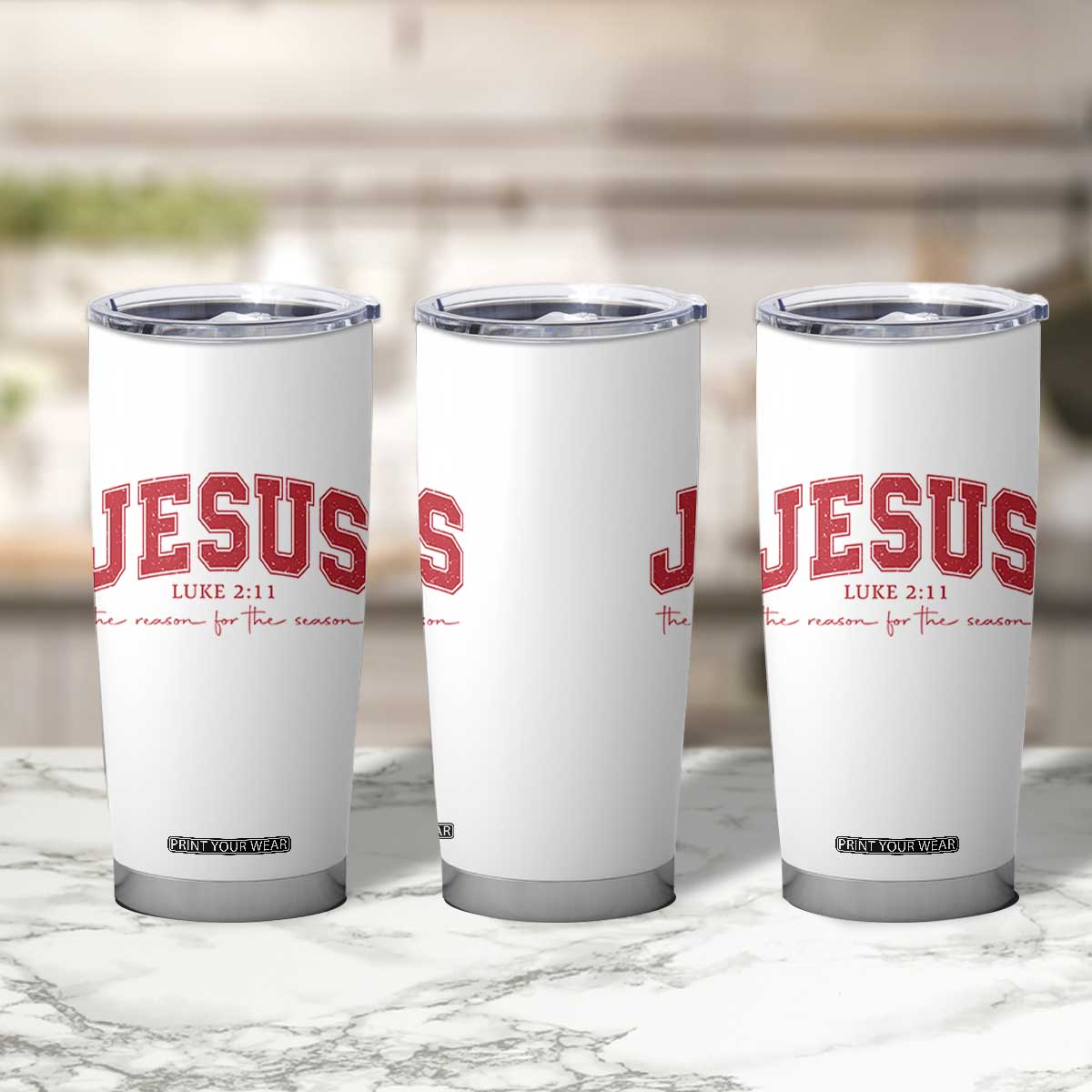 Jesus is the Reason Christmas Tumbler Cup Christian Varsity TS10 Print Your Wear