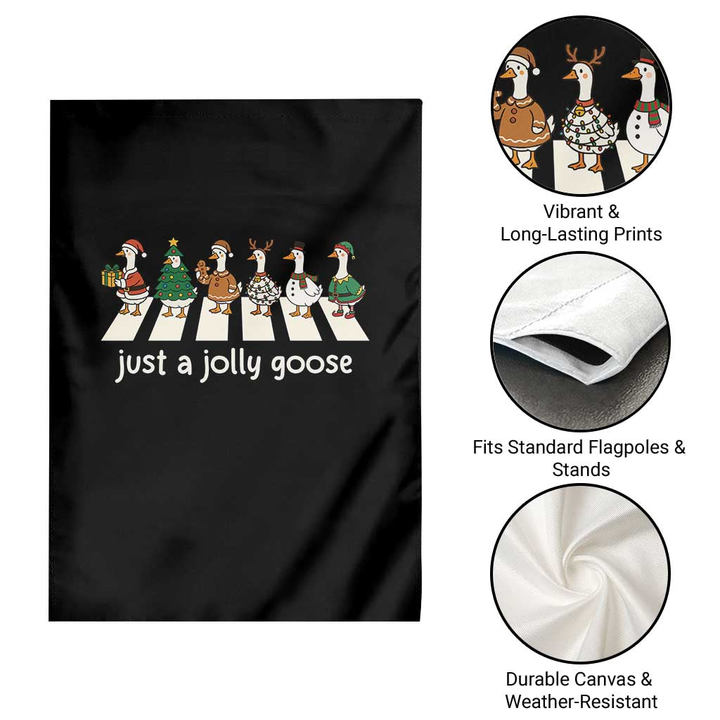 Just A Jolly Goose Garden Flag Funny Christmas Duck Meme TS10 Print Your Wear