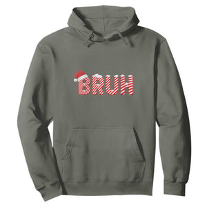 Bruh Christmas Hoodie Funny Saying Meme TS10 Military Green Print Your Wear