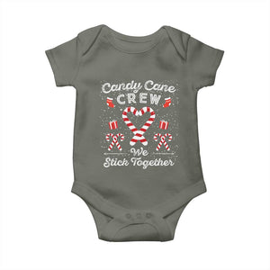 Christmas Family Matching Baby Onesie Candy Cane Heart Holiday TS10 Military Green Print Your Wear