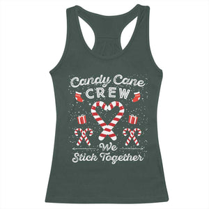 Christmas Family Matching Racerback Tank Top Candy Cane Heart Holiday TS10 Dark Forest Green Print Your Wear