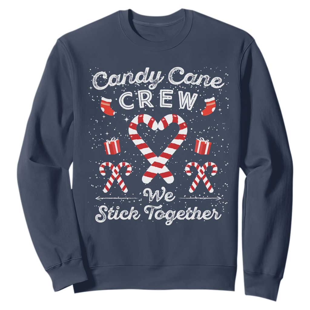 Christmas Family Matching Sweatshirt Candy Cane Heart Holiday TS10 Navy Print Your Wear