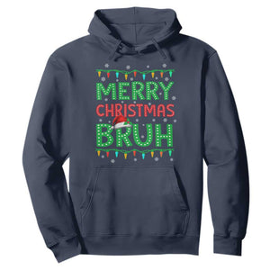 Merry Christmas Bruh Hoodie Meme Funny Saying Bro Greeting TS10 Navy Print Your Wear