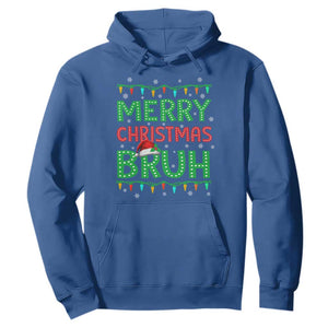 Merry Christmas Bruh Hoodie Meme Funny Saying Bro Greeting TS10 Royal Blue Print Your Wear