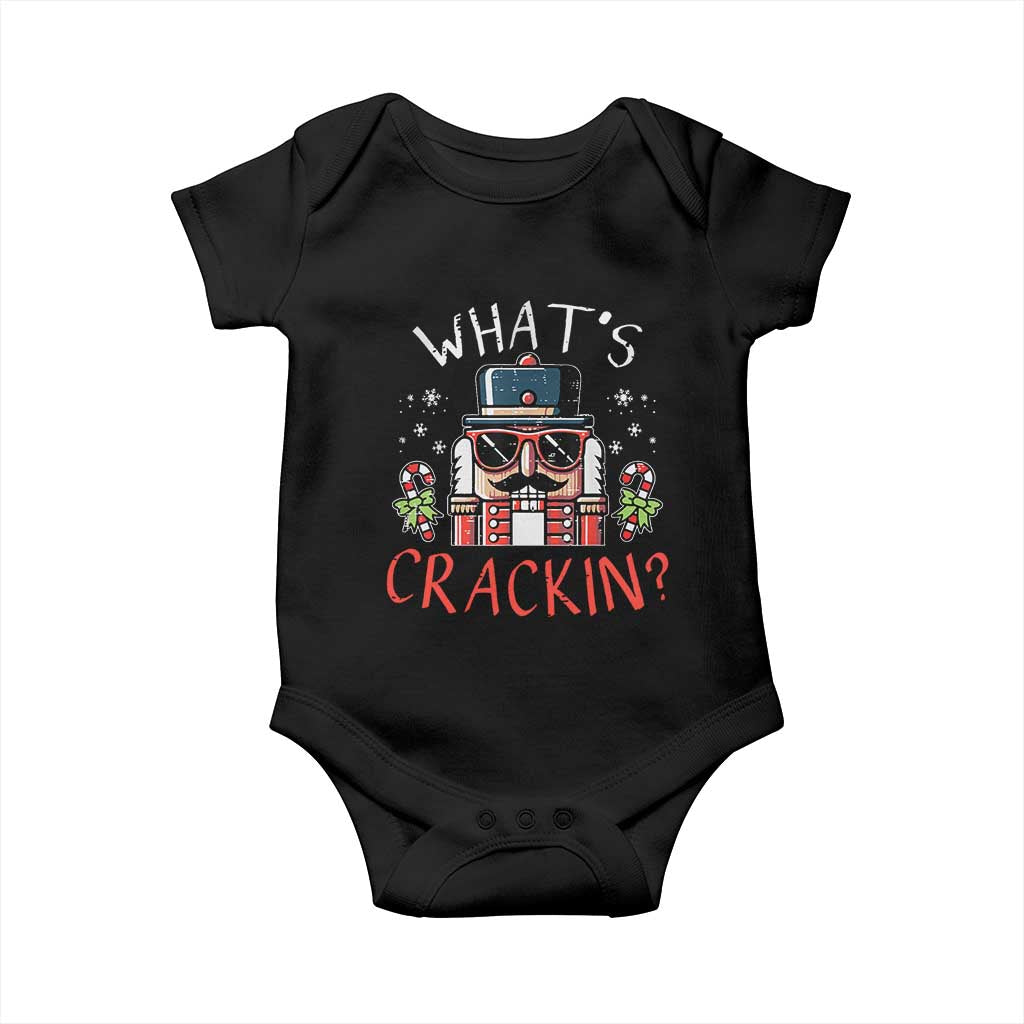 Christmas Nutcracker Baby Onesie Whats Crackin Funny Xmas TS10 Black Print Your Wear