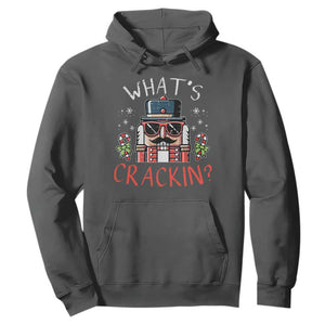 Christmas Nutcracker Hoodie Whats Crackin Funny Xmas TS10 Dark Heather Print Your Wear