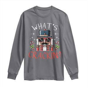 Christmas Nutcracker Long Sleeve Shirt Whats Crackin Funny Xmas TS10 Charcoal Print Your Wear