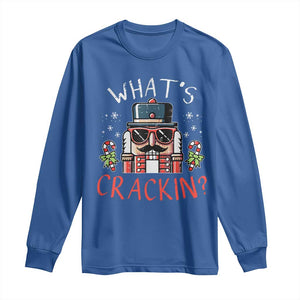 Christmas Nutcracker Long Sleeve Shirt Whats Crackin Funny Xmas TS10 Royal Blue Print Your Wear