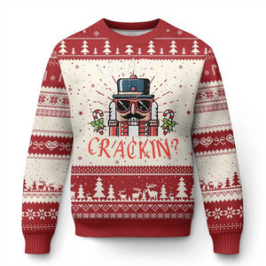 Xmas Nutcracker Ugly Christmas Sweater Whats Crackin Funny Xmas TS10 Red Print Your Wear