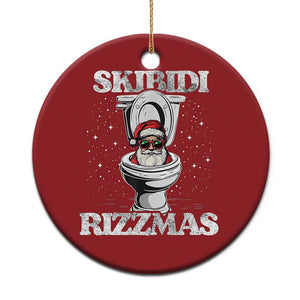 Funny Christmas Ornament Skibidi Rizzmas Rizz Santa Toilet Kid Cool TS10 Print Your Wear