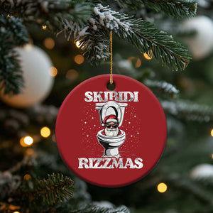 Funny Christmas Ornament Skibidi Rizzmas Rizz Santa Toilet Kid Cool TS10 Print Your Wear