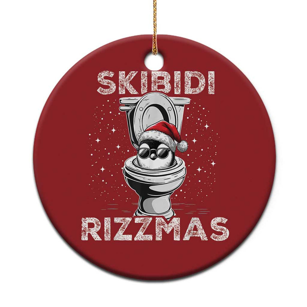 Funny Christmas Ornament Skibidi Rizzmas Rizz Santa Toilet Penguin Kid Cool TS10 Print Your Wear