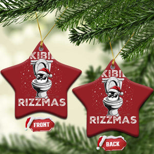 Funny Christmas Ornament Skibidi Rizzmas Rizz Santa Toilet Penguin Kid Cool TS10 Star Red Print Your Wear