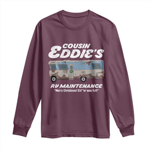 Christmas Movie Long Sleeve Shirt That There's An RV Christmas Vacation TS10 Maroon Print Your Wear