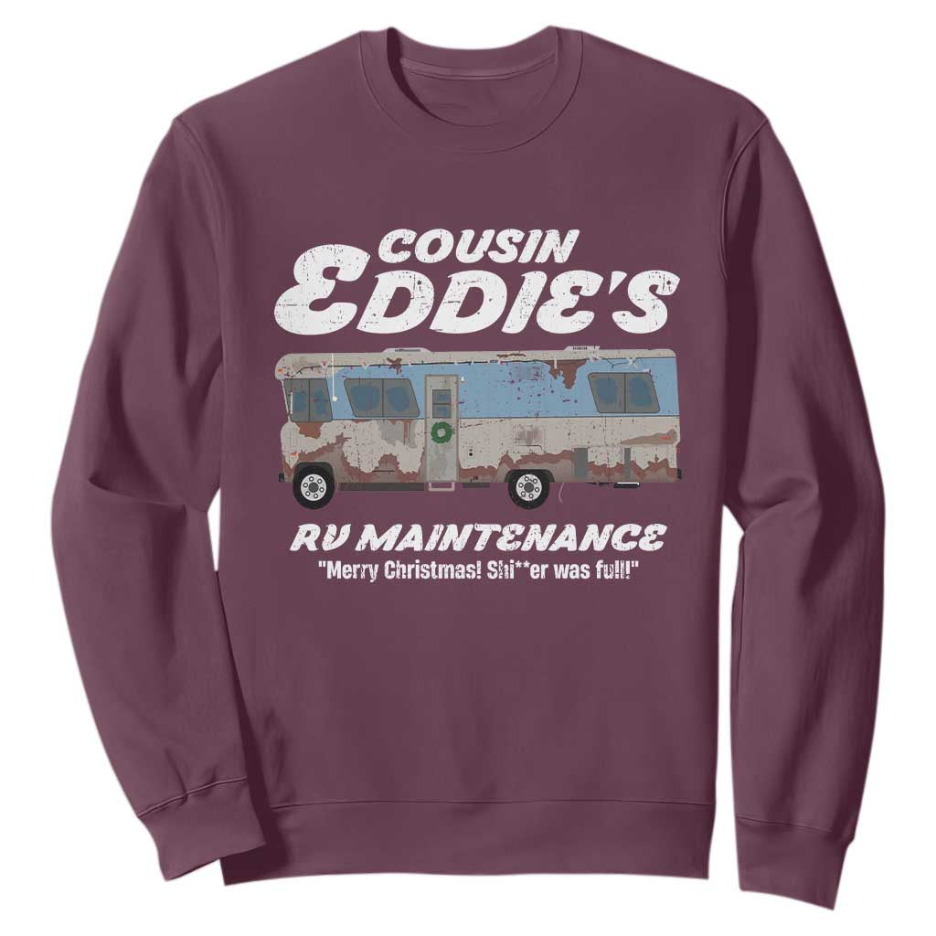 Christmas Movie Sweatshirt That There's An RV Christmas Vacation TS10 Maroon Print Your Wear