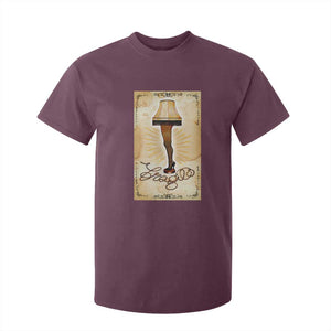 Funny Christmas Movie T Shirt For Kid Fragile Leg Lamp TS10 Maroon Print Your Wear