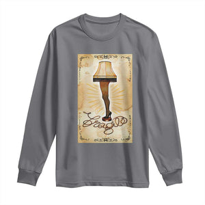 Funny Christmas Movie Long Sleeve Shirt Fragile Leg Lamp TS10 Charcoal Print Your Wear