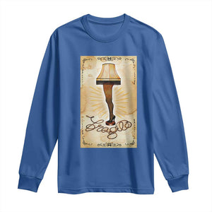 Funny Christmas Movie Long Sleeve Shirt Fragile Leg Lamp TS10 Royal Blue Print Your Wear