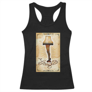Funny Christmas Movie Racerback Tank Top Fragile Leg Lamp TS10 Black Print Your Wear