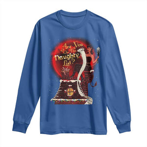 Christmas Krampus Long Sleeve Shirt Are You On The Naughty List Krampus Lover TS10 Royal Blue Print Your Wear