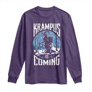 Christmas Krampus Long Sleeve Shirt Krampusnacht Monster Krampus Lover Festive Horror TS10 Purple Print Your Wear