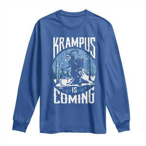 Christmas Krampus Long Sleeve Shirt Krampusnacht Monster Krampus Lover Festive Horror TS10 Royal Blue Print Your Wear