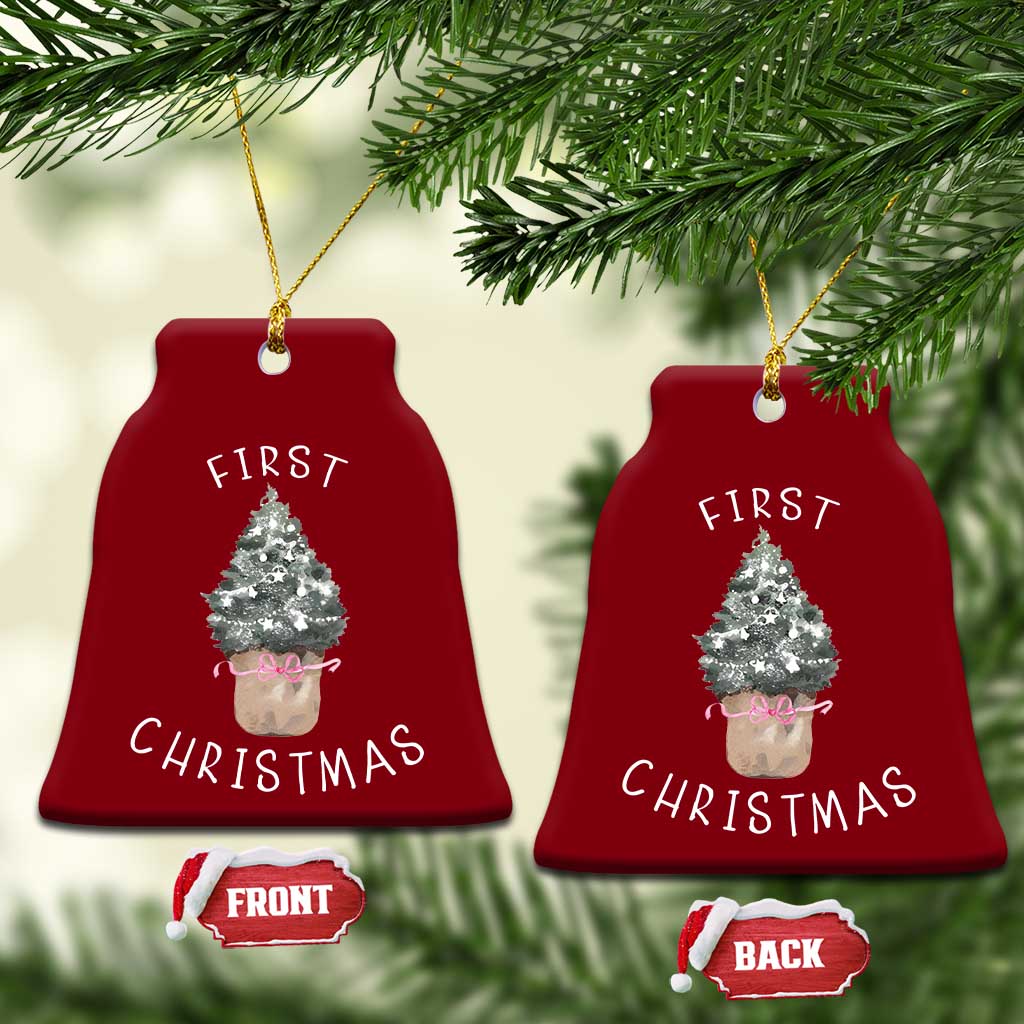 My First Christmas Ceramic Ornament Baby's First Holiday Xmas Tree Bow TS10 Print Your Wear